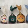 A Collection Souvenir Box With Embroidered Ornaments (9 pieces)