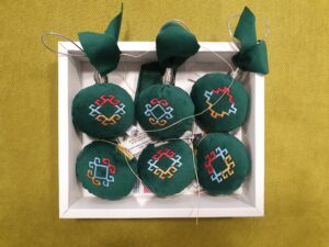 A Collection Box Of Gifts And Souvenirs With Embroidered Ornaments (6 pieces)