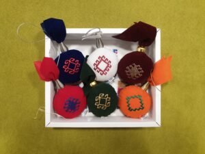 A Collection Box of Embroidered Souvenirs with Armenian Ornaments (6 pieces)