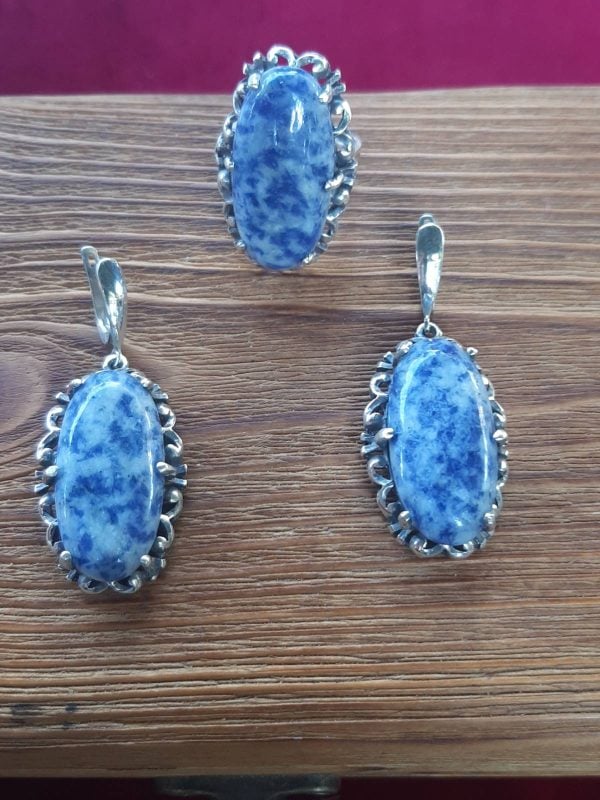 Turquoise Silver Jewelry Set