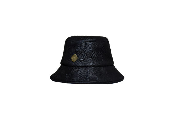 Patterned Black Bucket Hat