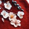 "Cherry Blossom" handmade burgundy beret