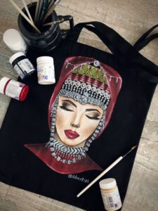 Handmade bag Painting (009)