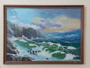 “Stormy sea, Oil on canvas, 50×70 cm, Artak Vardanyan, 2021
