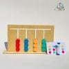 Wooden coloful developing toy with flashcards