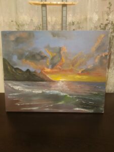 “Sunset”, oil on canvas, 40×50, Artak Vardanyan, 2021