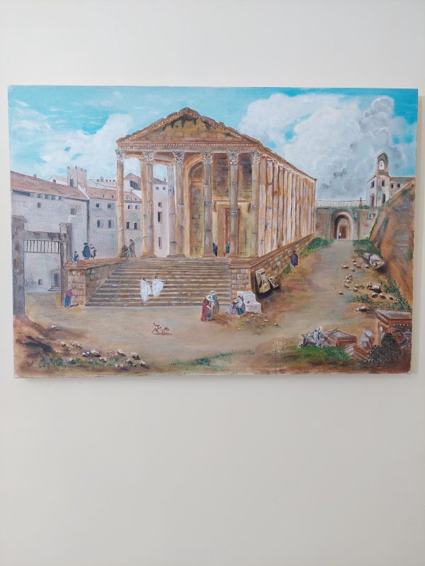 '' The Maison Carrée ", oil on canvas, 50x70 cm, Artak Vardanyan, 2021