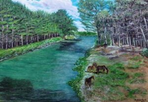 ” Landscape ”, oil on canvas, 50×70 cm, Artak Vardanyan, 2021