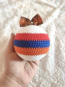 Armenian Tricolor Flag Crochet Ornament