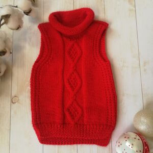 Baby vest made from merino wool blend