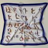 Masoor Armenian Letters Scarf White/Navy