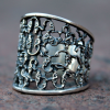 Armenian Alphabet Silver Ring