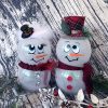 Snowman, Christmas Decor, Light up Snowman, Holiday Decor, Glass Snowman, Snowman Decor, Christmas Gift