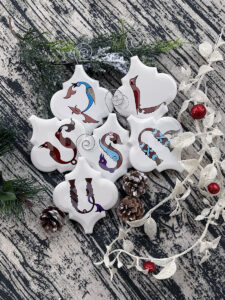 Christmas Ornament, Armenian Bird Letter Ornament, Holiday Gift, Armenian Initial Ornament, Trchnatar, Armenian Alphabet. Personalized Gift
