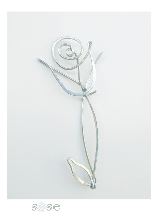 "The Rose" Silver Brooch