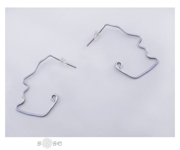 "Silence" Silver Earrings