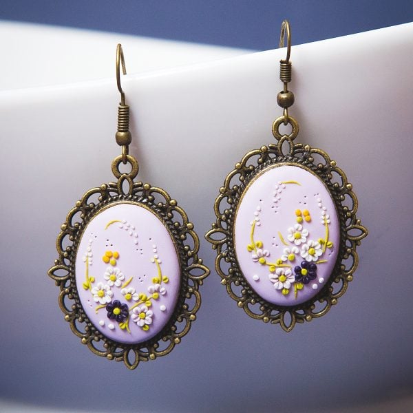 Lilac Earrings ''Flowers''