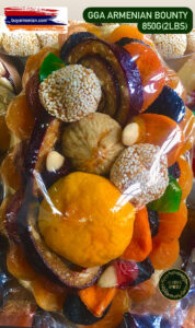 GGA ARMENIAN BOUNTY 850g (2lbs) filled with sun dried fruits and nut/fruit delights!