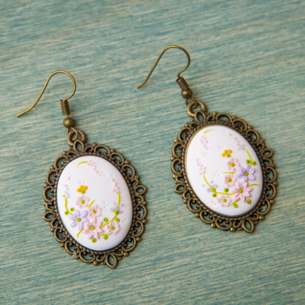 Earrings Lilac ''Flowers''