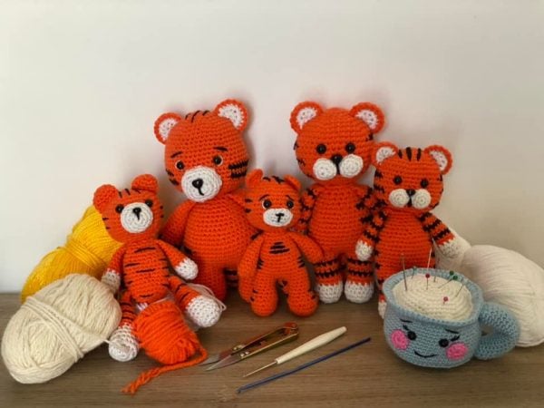 Knitted Tiger Doll