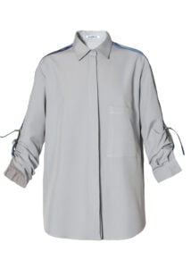 Long oversize shirt with side stripes