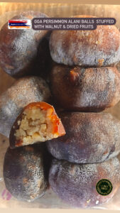 GGA Persimmon Alani Balls filled with walnut & dried fruit mix 1kg no sugar, additives, nor preservatives