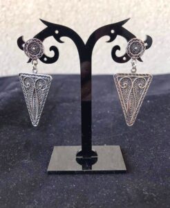 Silver Filigree Handmade Earrings017