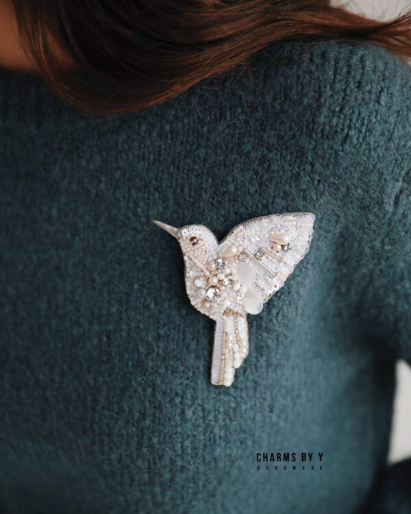 handmade pin brooch bird