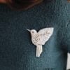 handmade pin brooch bird