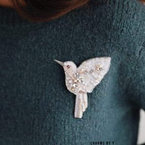 handmade pin brooch bird