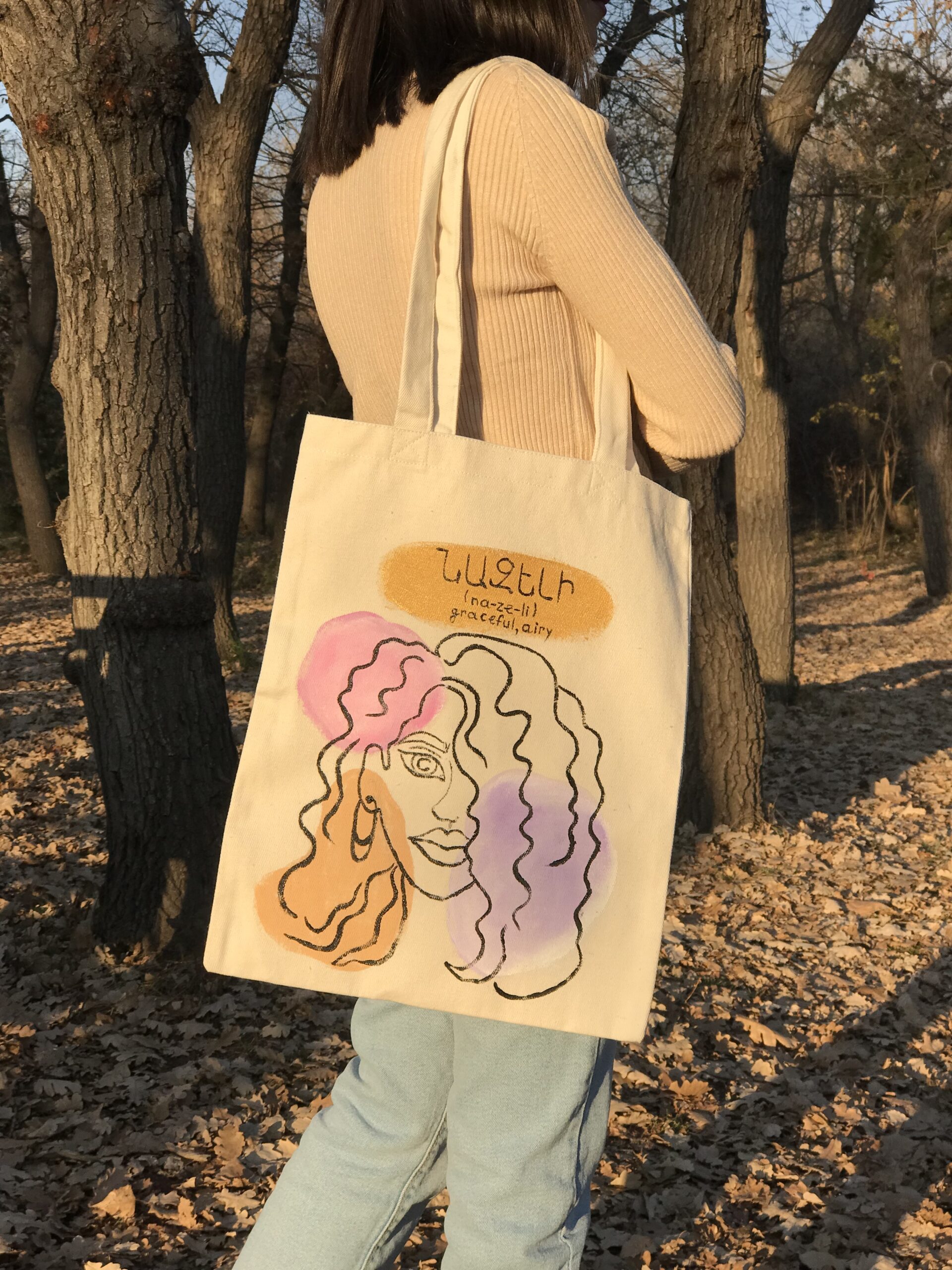 hand painted bags