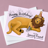 Lion Birthday Card Armenian and English Language