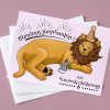 Lion Birthday Card Armenian and English Language