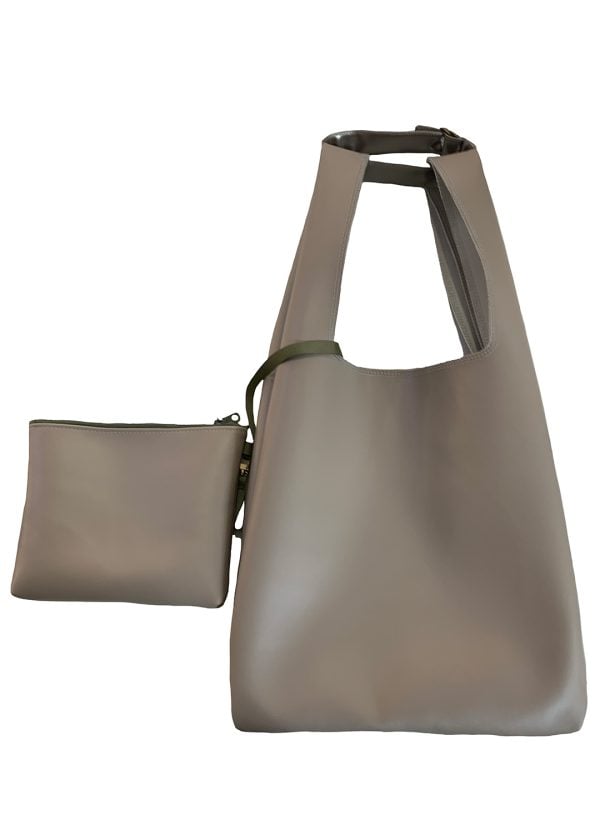 Silver shopper bag