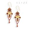 Elizé® INFINITE GRACE COLLECTION – SWAROVSKI® CRYSTAL EARRINGS – PASSION RED AND GOLD