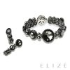 Elizé® TIMELESS PEARLS (LIMITED EDITION) – SWAROVSKI® PEARL AND CRYSTAL BRACELET – BLACK DIAMOND