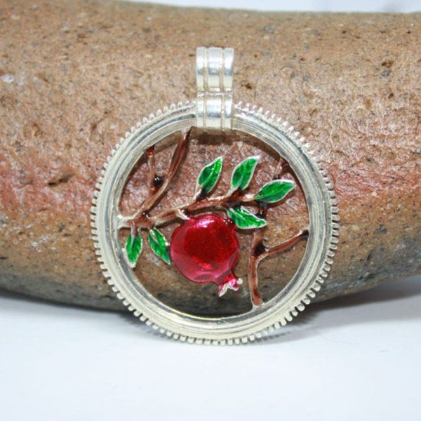 Pendant Pomegranate with enamel