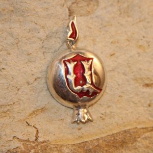 Pomegranate Pendant with letter “A”