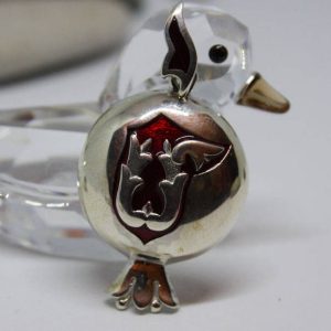 Pomegranate Pendant with letter “M”