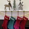 Custom personalized Christmas Stockings in Armenian and English, Large Knitted 18" inch for Family Holiday classic decor.