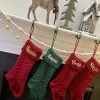 Custom personalized Christmas Stockings in Armenian and English, Large Knitted 18" inch for Family Holiday classic decor.