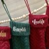 Custom personalized Christmas Stockings in Armenian and English, Large Knitted 18" inch for Family Holiday classic decor.