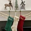 Custom personalized Christmas Stockings in Armenian and English, Large Knitted 18" inch for Family Holiday classic decor.