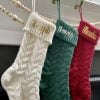 Custom personalized Christmas Stockings in Armenian and English, Large Knitted 18" inch for Family Holiday classic decor.