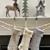 Custom personalized Christmas Stockings in Armenian and English, Large Knitted 18" inch for Family Holiday classic decor.