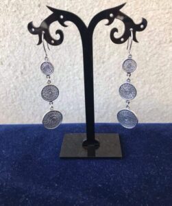 Silver filigree earrings 018