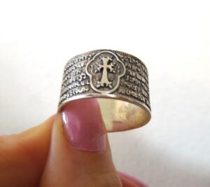 Armenian Prayer Ring Sterling Silver 925 Armenian jewellery handmade ring adjustable ring Ejmiatsin Cross ring Armenian cross Hayr mer Ring