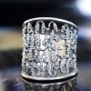 Sterling silver 925 Armenian ring Armenian alphabet ring Adjustable ring Armenian letters handmade ring Armenian spirit 925 silver ring for her best Armenian gift