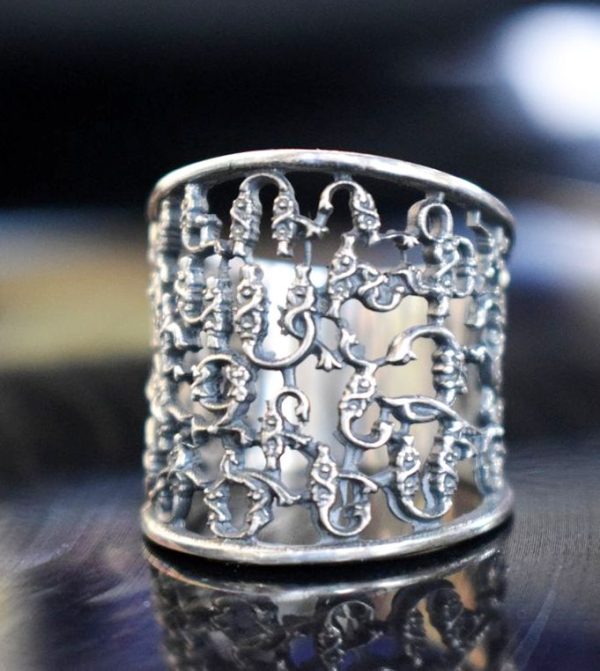 Sterling silver 925 Armenian ring Armenian alphabet ring Adjustable ring Armenian letters handmade ring Armenian spirit 925 silver ring for her best Armenian gift