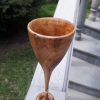 Apricot wood bowl with a ring